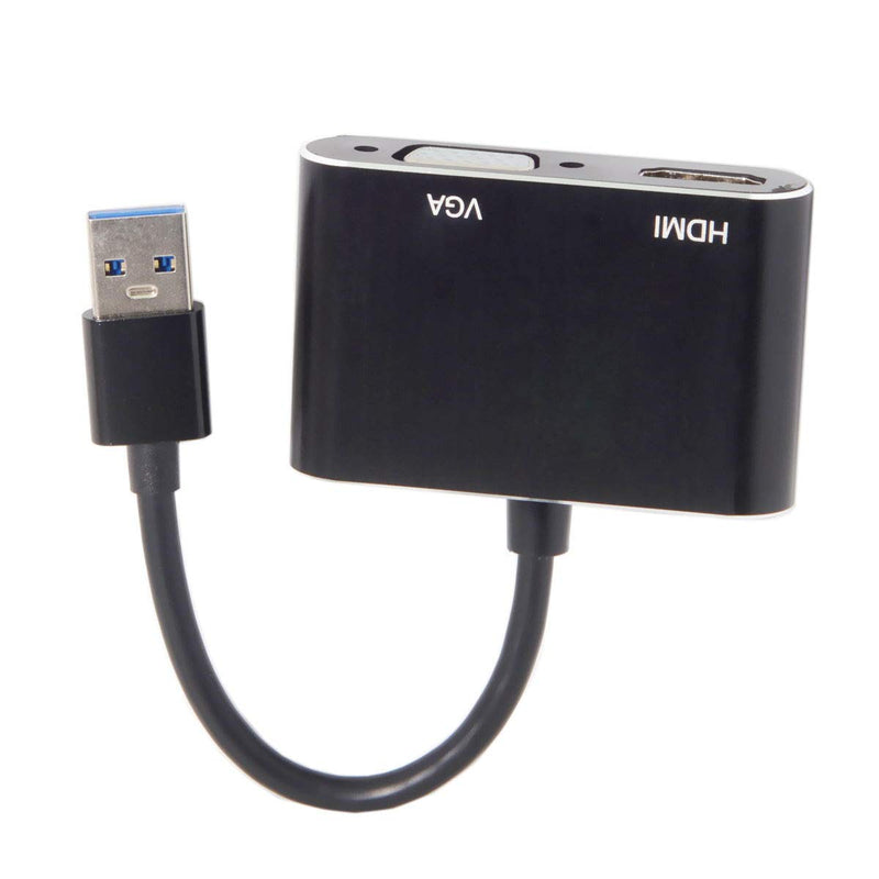 CY USB 3.0 2.0 to HDMI VGA HDTV Adapter Cable External Graphics Card for Windows Laptop