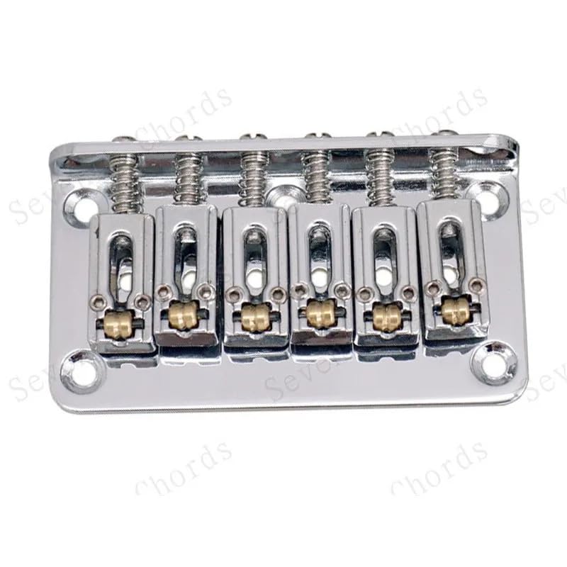[AUSTRALIA] - 78MM Guitar Fixed Hardtail Bridge with Roller Saddles Fit Stratocaster Strat (Chrome) Chrome 