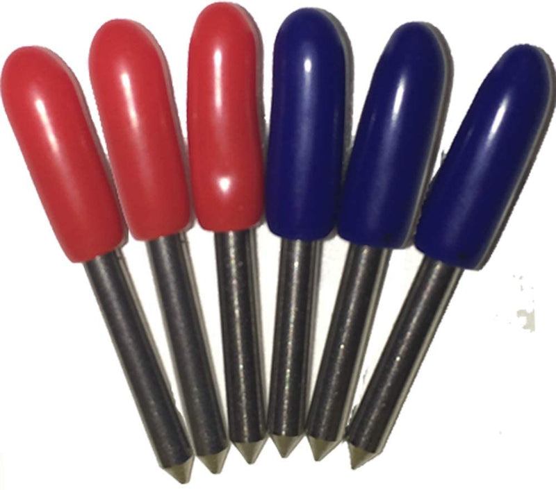 Combo 6-Pack Replacement Carbide Blades 3 Each 45 & 60 Degree Vinyl Sign Making Plotting Compatible with Roland Bridge Refine US Cutter combo