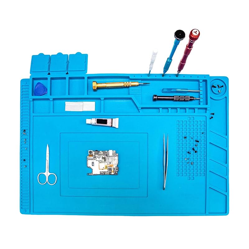 [AUSTRALIA] - Magnetic Soldering Mat, 45 x 30 cm, Repair and Soldering Mat, Silicone, 500°C Workbench Mat, for Repairing Watches, Phones, Laptops 