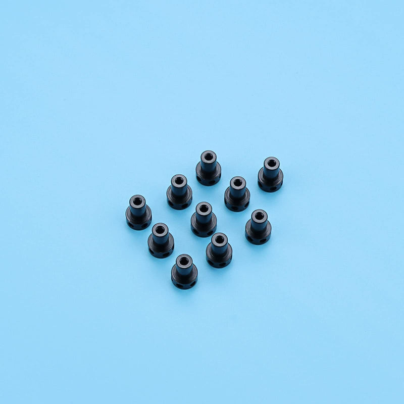 10pcs Guitar Spoke Wheel Truss Rod Nuts, Hat Shape Steel Tuning Rod Nuts, Guitar Truss Rod Nut Steel Bar Adjusting Tool for Guitar Bass Mandolin Black