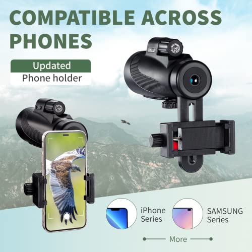 Gosky Titan 12x50 Monocular for Adults High Powered with Phone Adapter