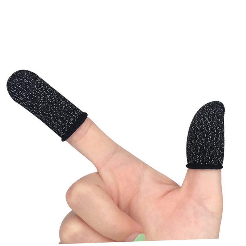 10pcs Finger Cots Touchscreen Finger Sleeve Finger Tube Cover Thumb Cots Mobile Game Controller Finger Sleeve Fabric Finger Gloves Finger Toe Cots Nylon Cell Phone White Finger Cap