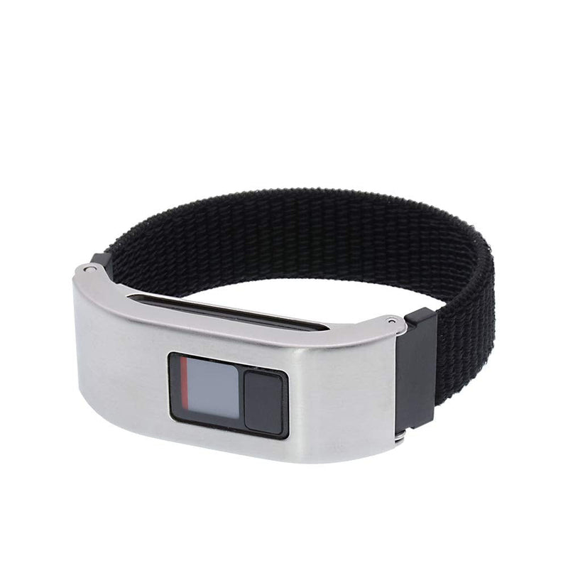 Woven Nylon Strap Compatible with vivofit 3/jr/jr2 Replacement Band Sport Mesh Watchband with Silver Metal Case (Seashell, S/4.8"-6.8") Seashell - Silver Metal Case Small (4.8"-6.8")