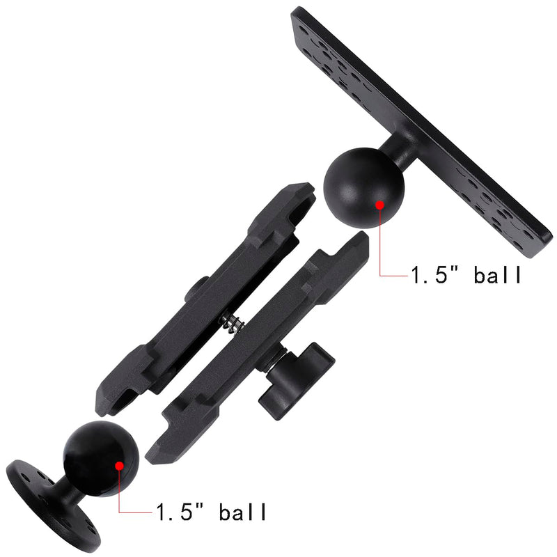 Aluminum Alloy Fish Finder Mount with C Size 1.5" / 38mm Ball | 5.9" Arm Marine Electronic Mount Compatible with Garmin,Humminbird, Lowrance and More