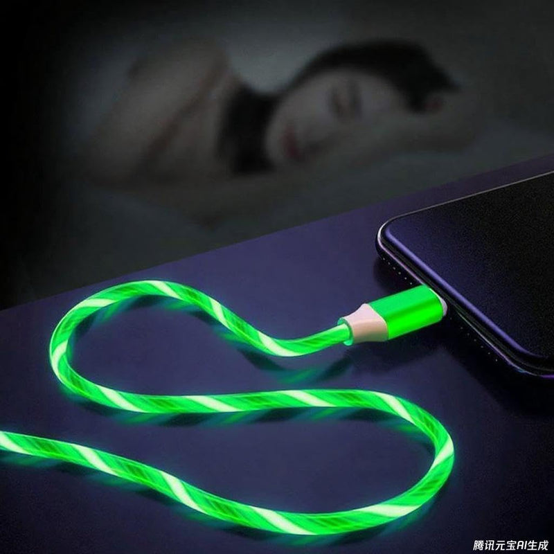 [Green Series Single Ear Wireless Bluetooth Business Headset V13 + Visible Blue Light-Up USB-C to USB-C Data Cable.