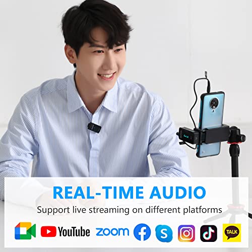 BOYA Wireless Lavalier Microphone System, BY-XM6-S1 Mini Ultra-Compact Wireless Lapel with LCD Screen for DSLR Camera Camcorder Smartphones Tablets Computer for Vlog YouTube Interview