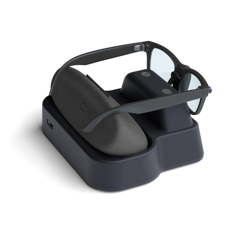 V2 Dual Charging Dock and Organizer for Meta Smart Glasses (Gen 1/2) | Simultaneous Charger Stand for Both Glasses and Case