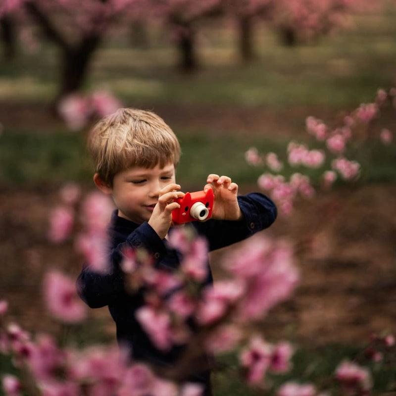 Kidamento Kids Digital Camera & Video Camcorder, Soft BPA-Free Silicone Casing, 32GB Memory Card - Model C - Akito The Fox