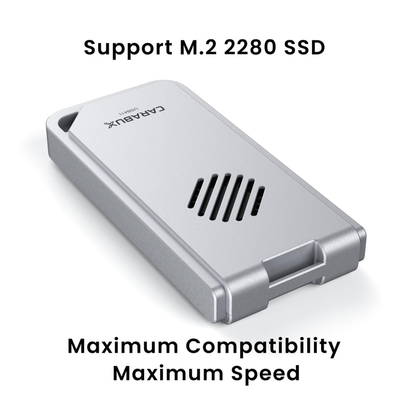 USB4 NVMe Enclosure 40Gbps with Active Cooling Fan, Solid Aluminum External M.2 SSD Case for Mac, iPad Pro, iPhone ProRes Recording and Video Editing,Tool-Free, Thunderbolt Compatible