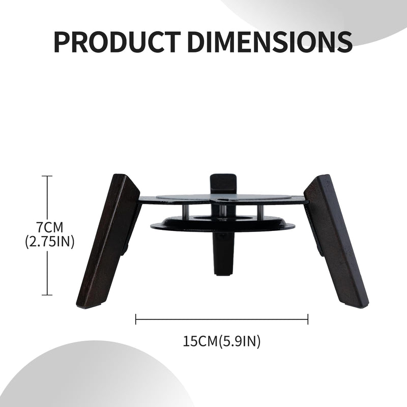 shinar Real Wood Desktop Speaker Stands,Table Desk Stand Compatible for Sonos Era 100 with Cable Management Table Wooden Mount Holder for sonos 100 (Black) Black