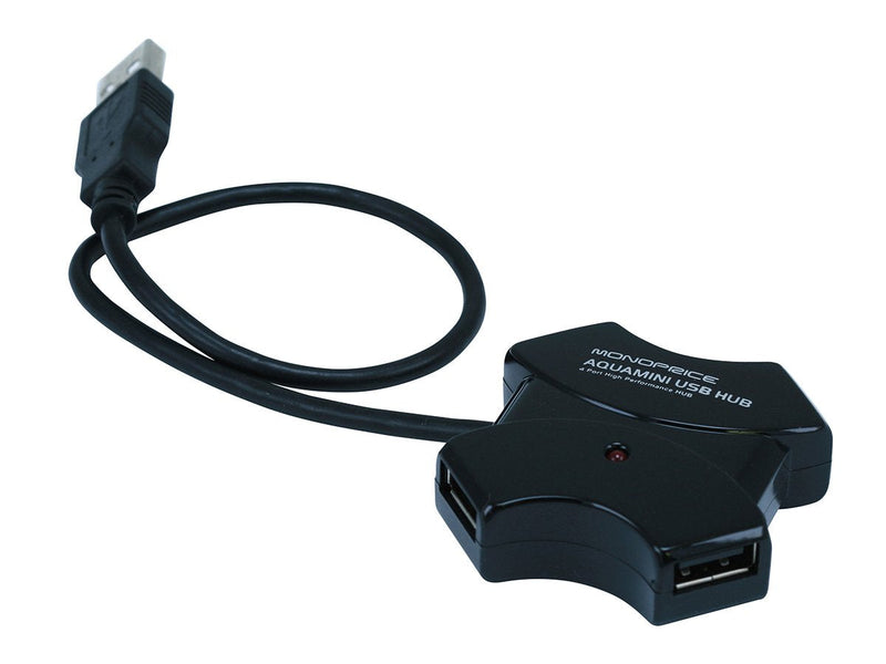 Monoprice 4-Port USB 2.0 Passive Hub (106631),Black