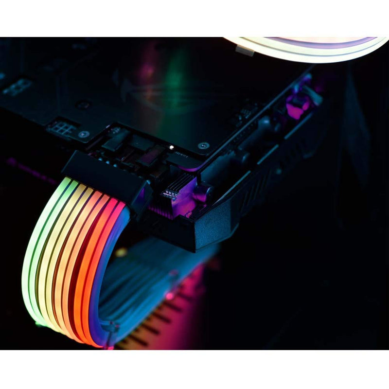 LIAN LI PW8-V2 ADDRESSABLE RGB STRIMER Plus 8-PIN, white STRIMER PLUS V1