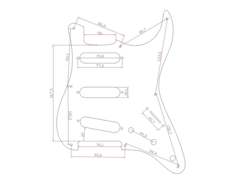 KAISH 8 Hole American Vintage Style Strat SSS Pickguard ST Guitar Pick Guard Scratch Plate for Strat/Stratocaster Vintage Tortoise