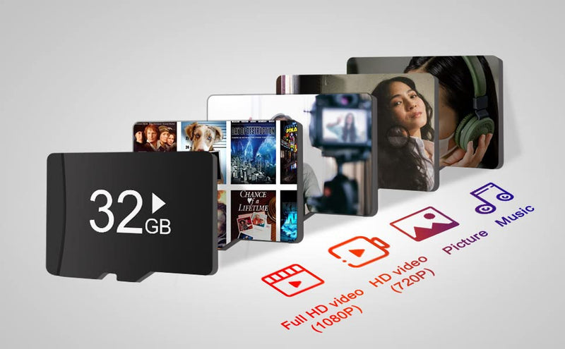 LongPlus Storage Card, High Speed Flash TF Card, Memory Card Full HD Video for Security Camera, Mobile Device Storage Phone, Tablet, Drone & Full HD Video Recording 32GB