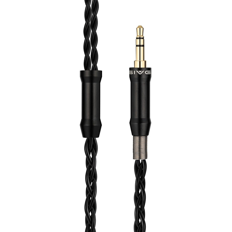 SIVGA M300 Wooden HiFi Wired Earbuds, 15.4mm Driver, 3.5mm Plug | African ebony housing, graphene diaphragm, and silver-plated OFC cable for spacious HiFi sound, rich bass, and clear detail.