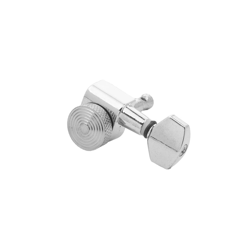 [AUSTRALIA] - 3L3R Guitar Locking Tuners Handed Lock String Tuning Key Pegs Machine Heads for Folk Style Electric Acoustic Guitars (Chrome） 3 Left 3 Right Chrome 