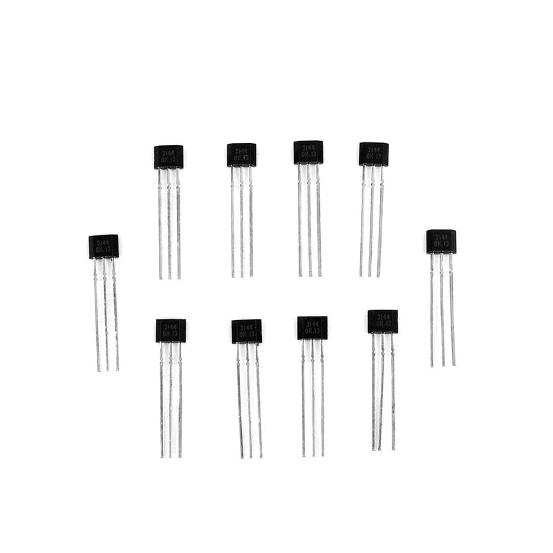 Sensitive Hall Sensor + Hall Effect Sensor, A3144E 3144 OH3144E, SIP, 3 Pin, Accessories, Pack of 10