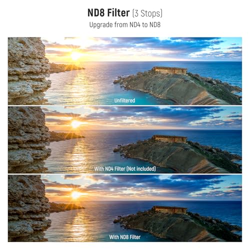 NEEWER 77mm UV/CPL/ND Lens Filter Kit, UV Protection + Circular Polarizing + Neutral Density (ND8) Camera Lens Filter Set with Multicoated Optical Glass, Slim Frame & Upgraded Foldable Storage Case UV+CPL+ND8