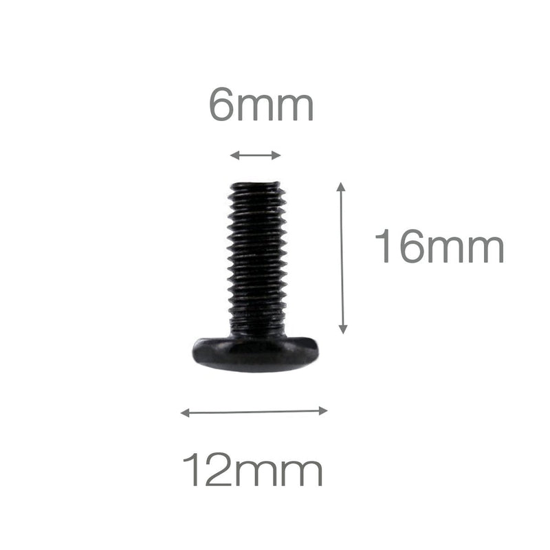 Lancher 60-Pack M6 x 16mm Screws and Cage Nuts for Server Shelf Cabinets Rack Mount 1U 2U 6U 12U Rack Screw cage nut - Black 60-Pack M6 screw cage nut Black