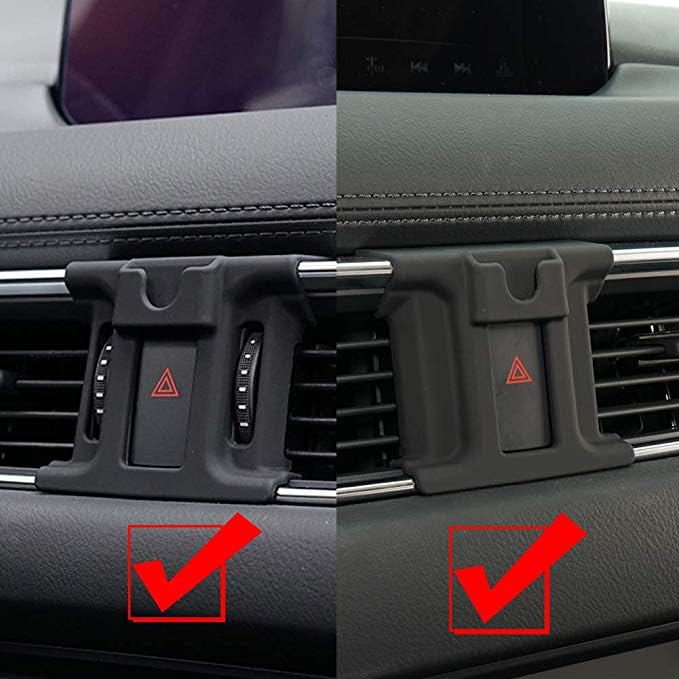 BEERTE Car Phone Holder fit for Mazda CX-5 2017-2026 Adjustable Air Vent Car Dashboard Cell Phone Mount Carbon Fiber Pattern CX5 Gravity Phone Mount fit for Any inches Smartphone