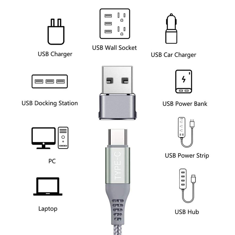 USB C Female to USB Male Adapter 2Pack and Micro USB to USB C Adapter 4Pack