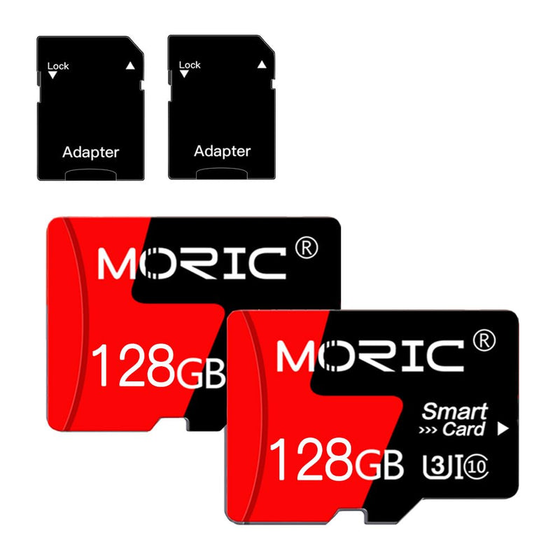 [AUSTRALIA] - MORIC 2 Pack 128GB Micro SD Card with Adapter High Speed Memory Card,C10 A1 Memory TF Card for Camera/Dash Cam/Smartphone/Tablet/Drone 128GB*2 