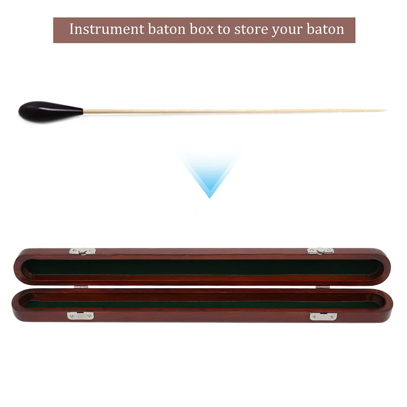 Red Sandalwood Baton Box, Red Wood Conductor Baton Case Durability Resistant to Corrosion Red Wood Baton Box Case, for Storage Musical Accessory Baton