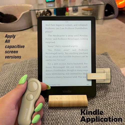 SK SYUKUYU RF Remote Control Page Turner for Kindle (Black and Light Brown)