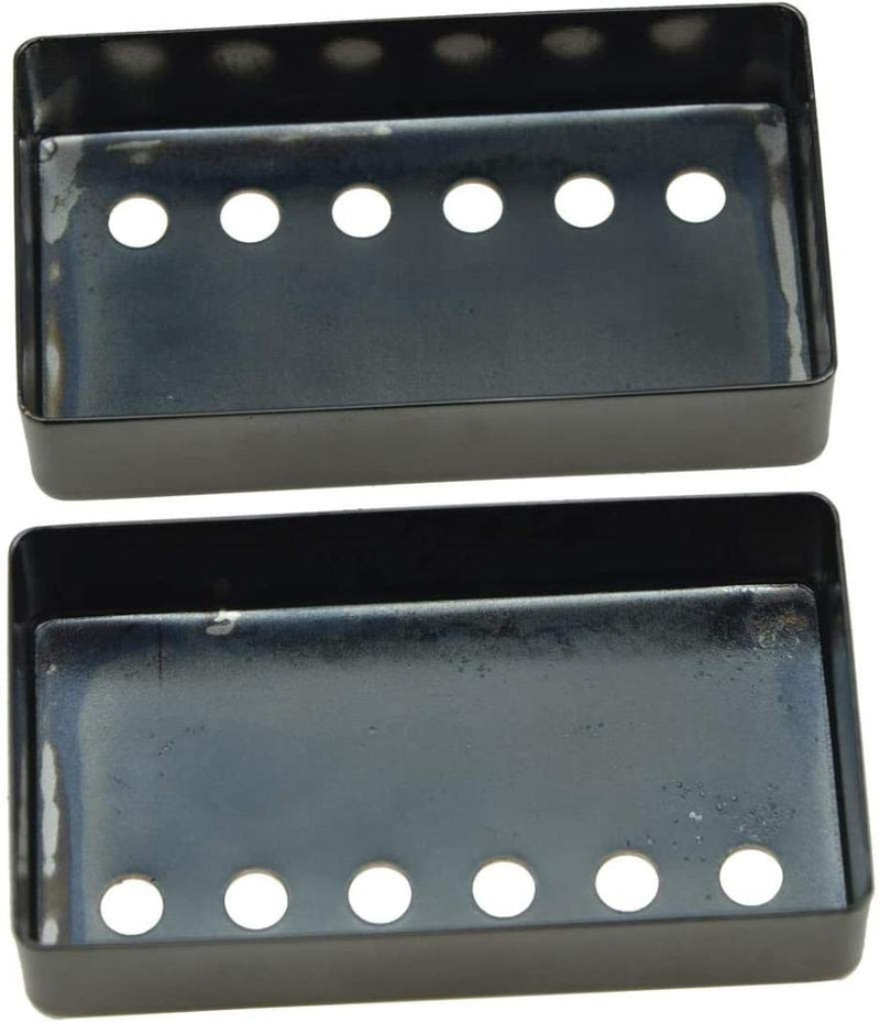 Dopro Set of 2 Metal Humbucker Guitar Pickup Cover Brass Humbucker Pickup Covers 50mm/52mm Pole Spacing for Epi Les Paul Blacklack Black