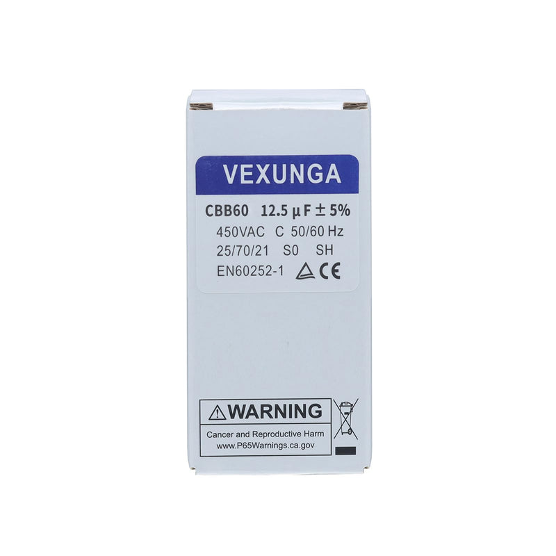 CBB60 Capacitor 12.5uF 450V AC Run Capacitors 450VAC 12.5 µF 12.5MFD SH Start Motor Capacitor 50/60Hz ±5% 40x70MM with Wire for Air Compressor