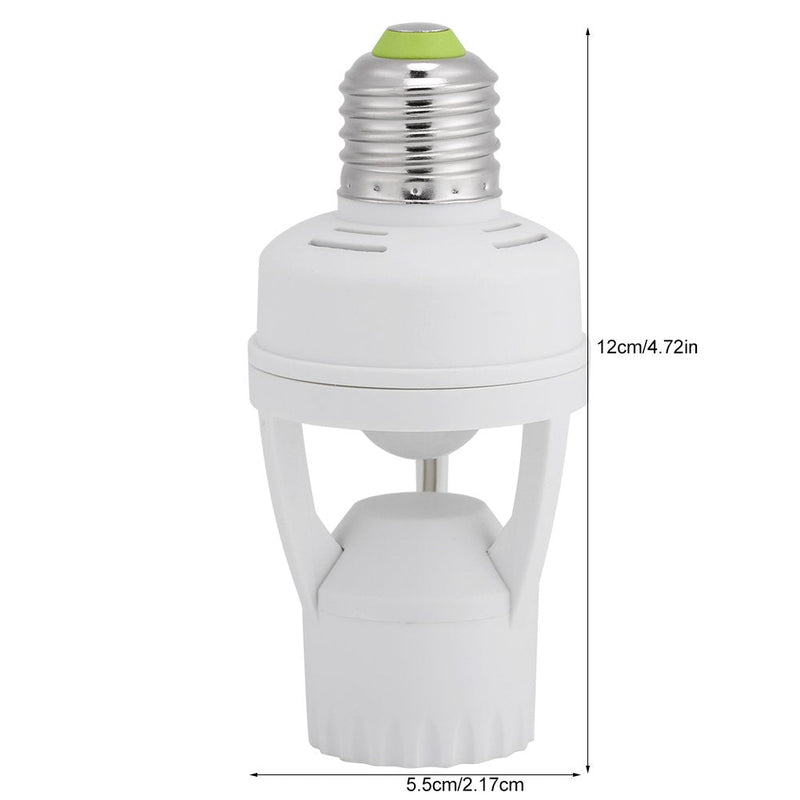 [AUSTRALIA] - Ymiko Lamp Holder E27 with Sensor, LED Motion Sensor E27, LED Lamp Holder for E27 Screw 