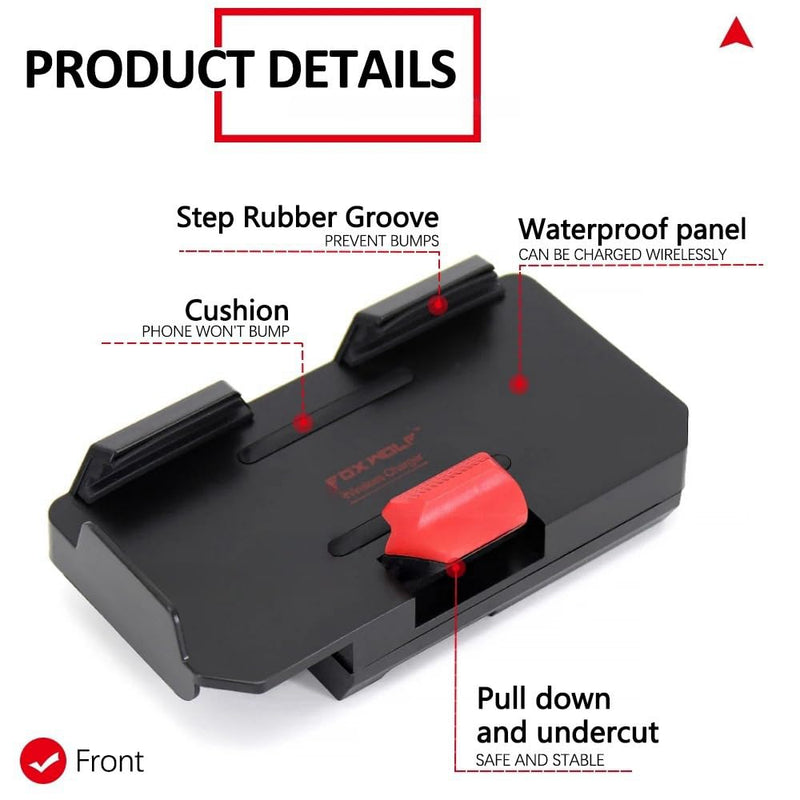 Motorcycle GPS Mobile Phone Wireless Charging Navigation Bracket for BMW R1300GS R1200GS ADV R1250GS CRF1000L S1000XR F900R F900XR F850GS F800GS F750GS F700GS Motorcycle Accessories