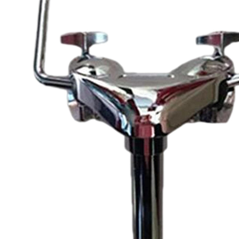 Metal Tom Drum Holder Mount Stable Sturdy for Tom Drum Instrument DIY Replaces Parts, Double Tom Holder