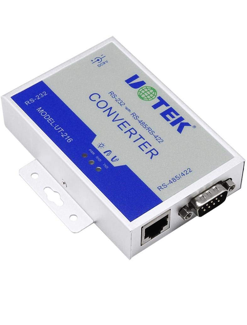 UTEK UT-216 RS232 to RS485/422 Active Vonverter(External-Powered, RS-232 to RS-485/422, Wall-Mounted, 600w Surging protetion)