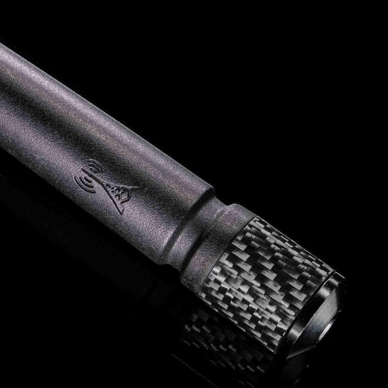 Votex - The Spartan - 13 3/4 Inch Rubber Antenna fits Harley Davidson Motorcycles Accessories - Black Carbon Fiber Trim - Tuned Internal Copper Coil - Part Number A601-HAR-15 HAR-15
