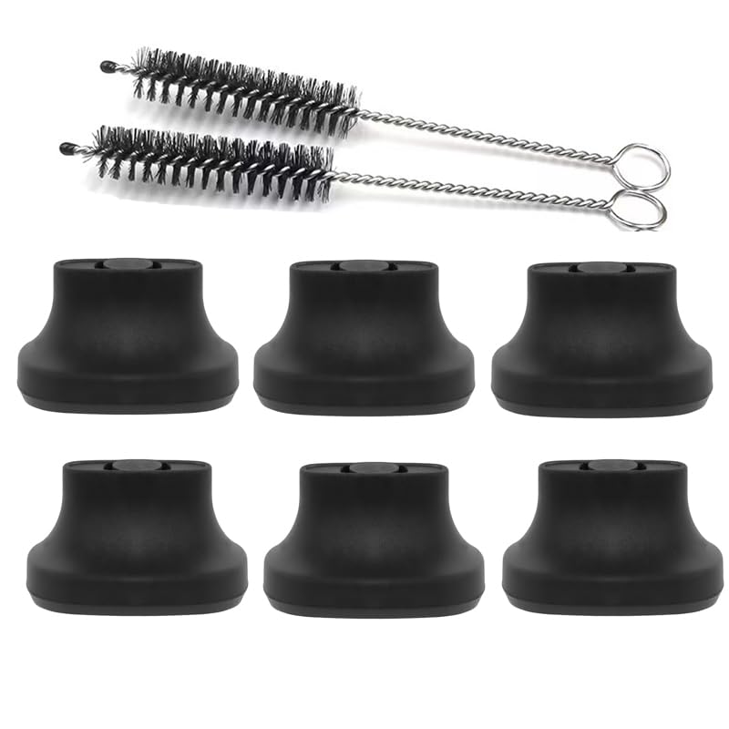 Replacement Accessories Designed for Mini and Plus, 6*Mouthpiece Compatible with P-Mini&Plus [6+2] Brush for Cleaning (Black) Black