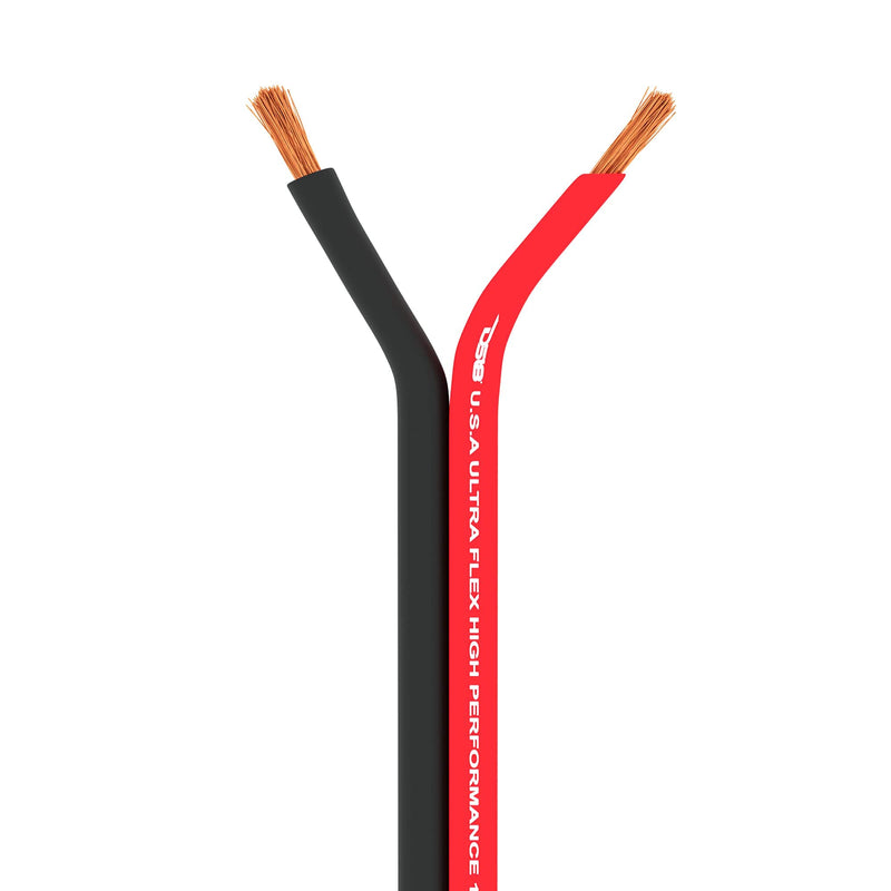 DS18 SW-18GA-100RB Ultra Flex Speaker Wire Red and Black 100FT - Speaker Cable for Audio Applications