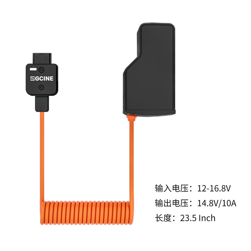 [AUSTRALIA] - ZGCINE DT-AD200 D-Tap Dummy Battery Cable (Braided Wire) for Godox AD200/AD200 Pro/AD300 Pro/AD200 PRO II Flash Ligh | 180° Rotatable Connector, 14.8V/10A Output, Anti-Reverse Protection 