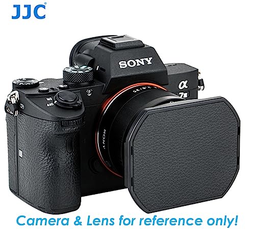 JJC Metal Dedicated Bayonet Lens Hood for Sony RX1 RX1R RX1R II Digital Camera, Sony RX1 RX1R RX1R II Metal Lens Hood, W Front Cap, Replacement of Sony LHP-1 Lens Hood LH-LHP1II