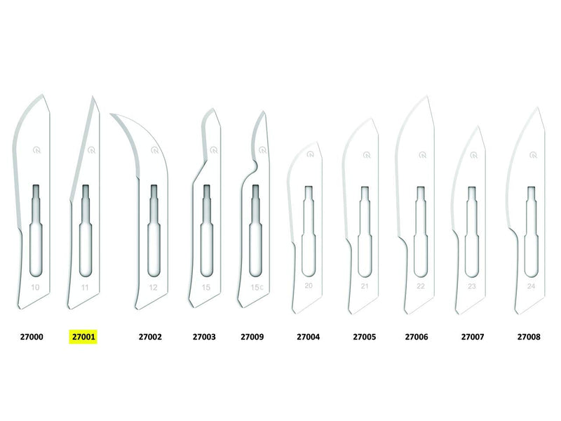 [AUSTRALIA] - GIMA - Sterile Disposable Carbon Steel Blade No.11 Pack of 100 27001 11 