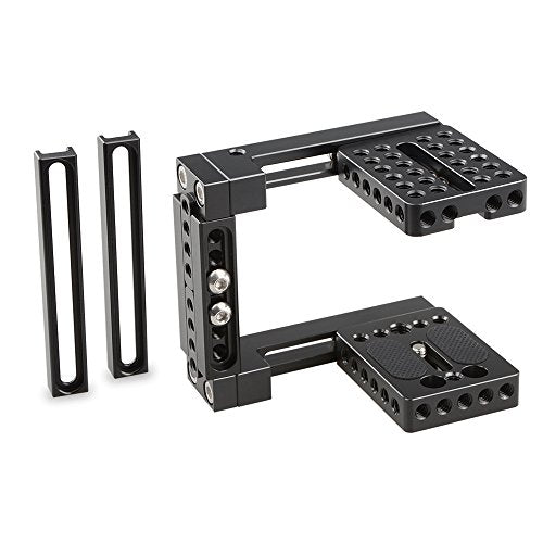 CAMVATE Adjustable Camera Cage Fit for Right Handle and Left Handle Camera