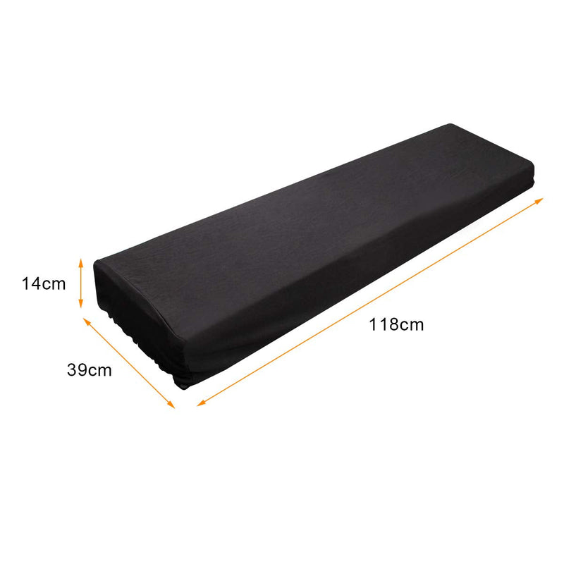 Piano Keyboard Dust Cover For 61/76/88 Keys- Electric/Digital Piano Stretchable Protective Keyboard Cover, Elastic Cord Locking Clasp, Machine Washable (88 Keys) 88 Keys