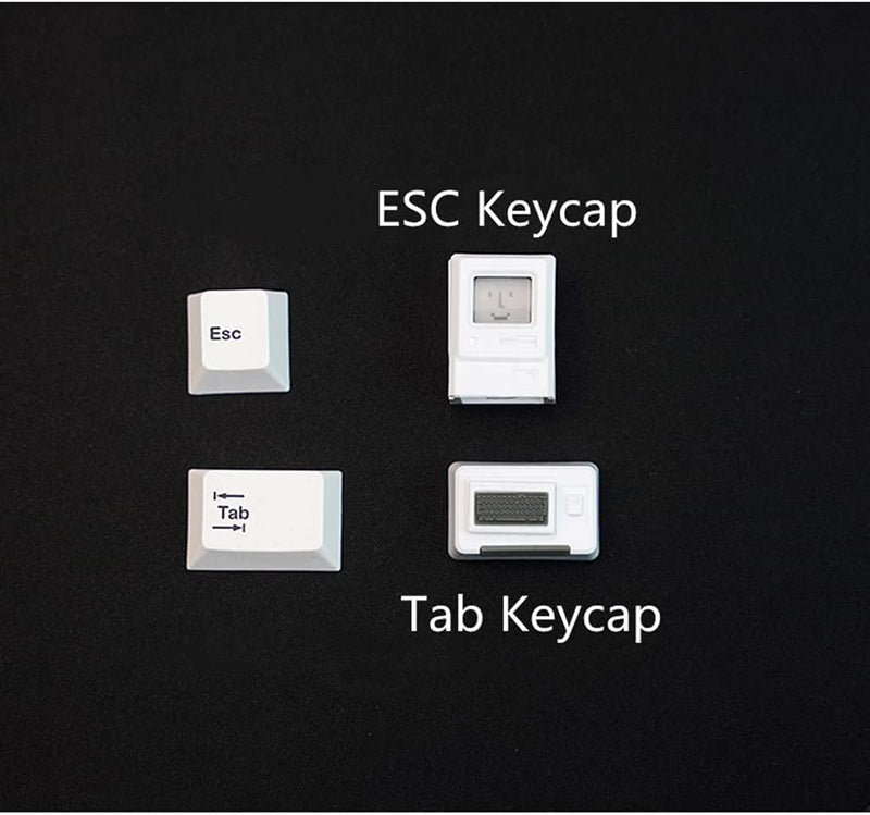 Custom keycaps for Esc Key and Tab Key, Magnetic and Light-Transmission Design, fits Most Keyboards Especially 60% Mechanical Gaming Keyboard