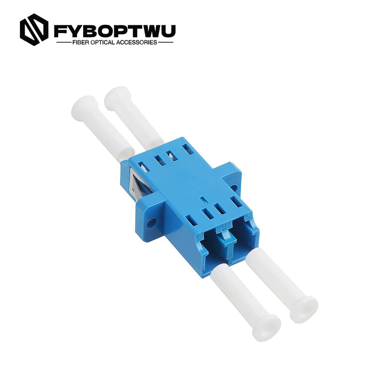 25 pcs LC Fiber Optic Coupler Adapter LC to LC Coupler Duplex Singlemode (SM) Fiber Optic Cable Adapter LC-LC Duplex Single Mode Connector LC Duplex SM 25pcs