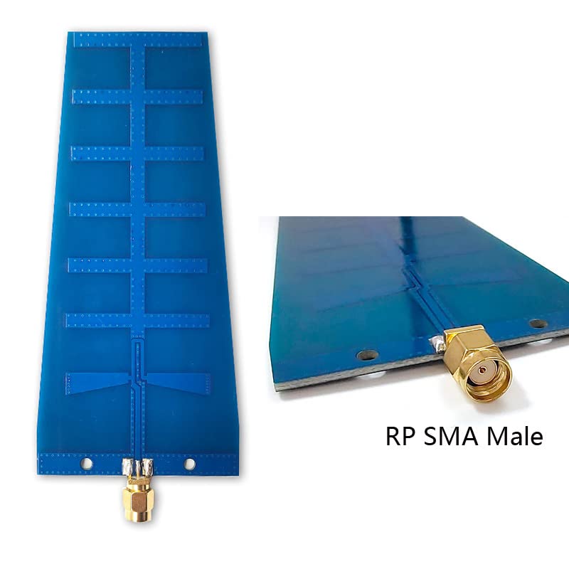 12dBi 2.4GHz 5.8GHz Dual-Band WiFi Directional PCB Yagi Antenna Wireless Network Card FPV Drone Remote Control to Enhance the Signal and Distance RP SMA Male RP SMA Male-1PCS