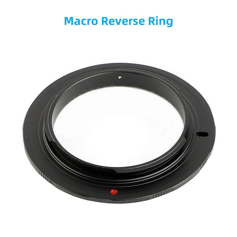 [AUSTRALIA] - 58mm Metal Macro Reverse Adapter Ring Camera Mount Lens Converter + Rear Lens Mount Protection Ring Compatible with Canon EOS EF EF-S Mount DSLR Camera and Lens EOS-58K 