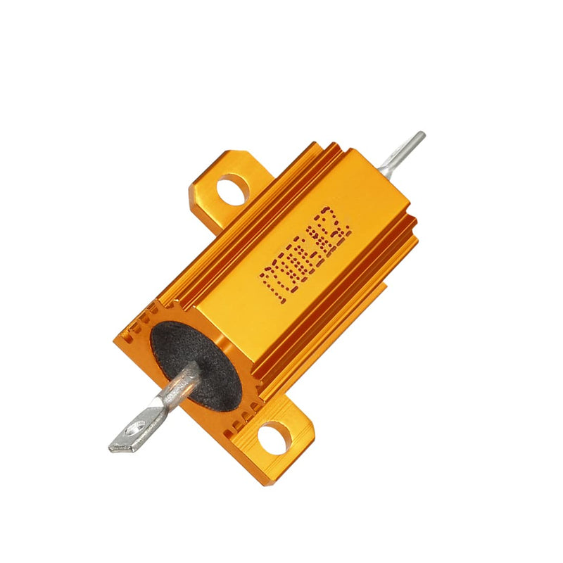 sourcing map 25 W 500 Ohm 5% Aluminium Casing Resistance Tap Load Resistors Gold
