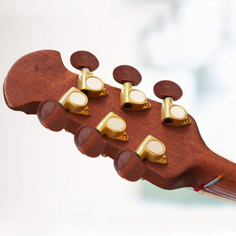 [AUSTRALIA] - 6PCS Guitar Tuning Pegs, Sealed Electric Guitar String Tuning Pegs Keys Machine Head Tuners Set(Gold) Acoustic Tuners Dangelico Tuners Vintage Locking Tuners 6 Inline Guitar Tuner 