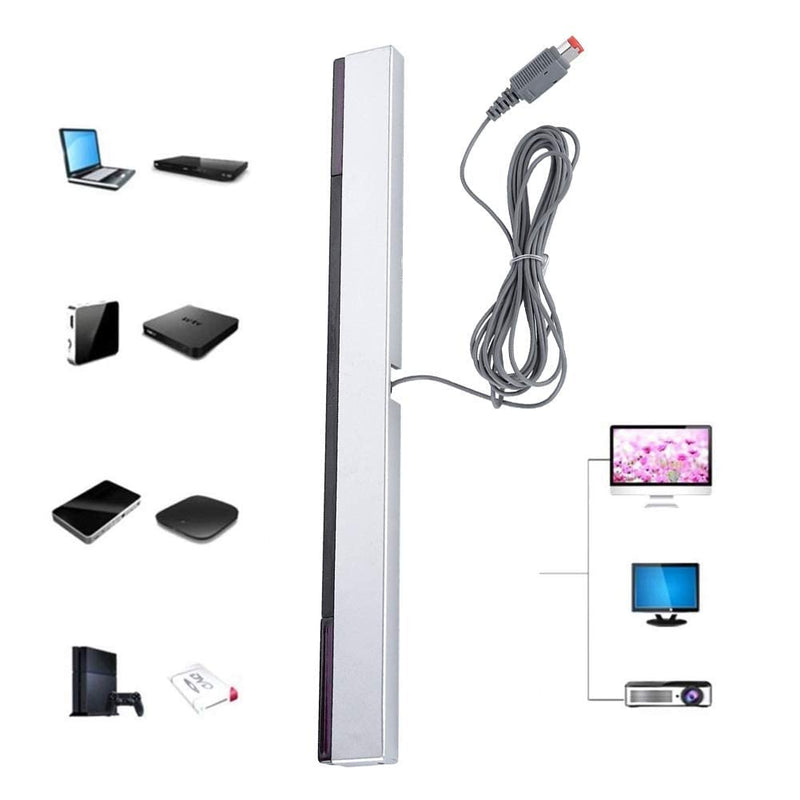 Wii Sensor Bar Original Wii Sensor,IR Signal Ray Sensor Bar Wired Receiver with a Stand,for Nintendo WII/WIIU